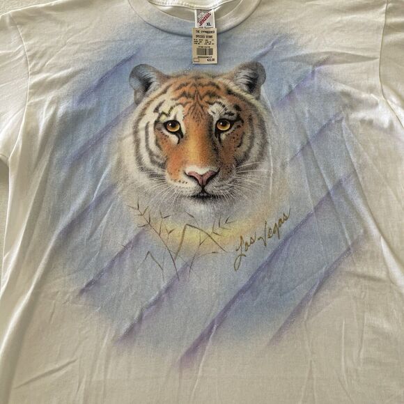 NWT Vintage Nature Tiger Las Vegas T Shirt Size XL 50/50 Heavyweight Jerzees USA - Picture 11 of 12